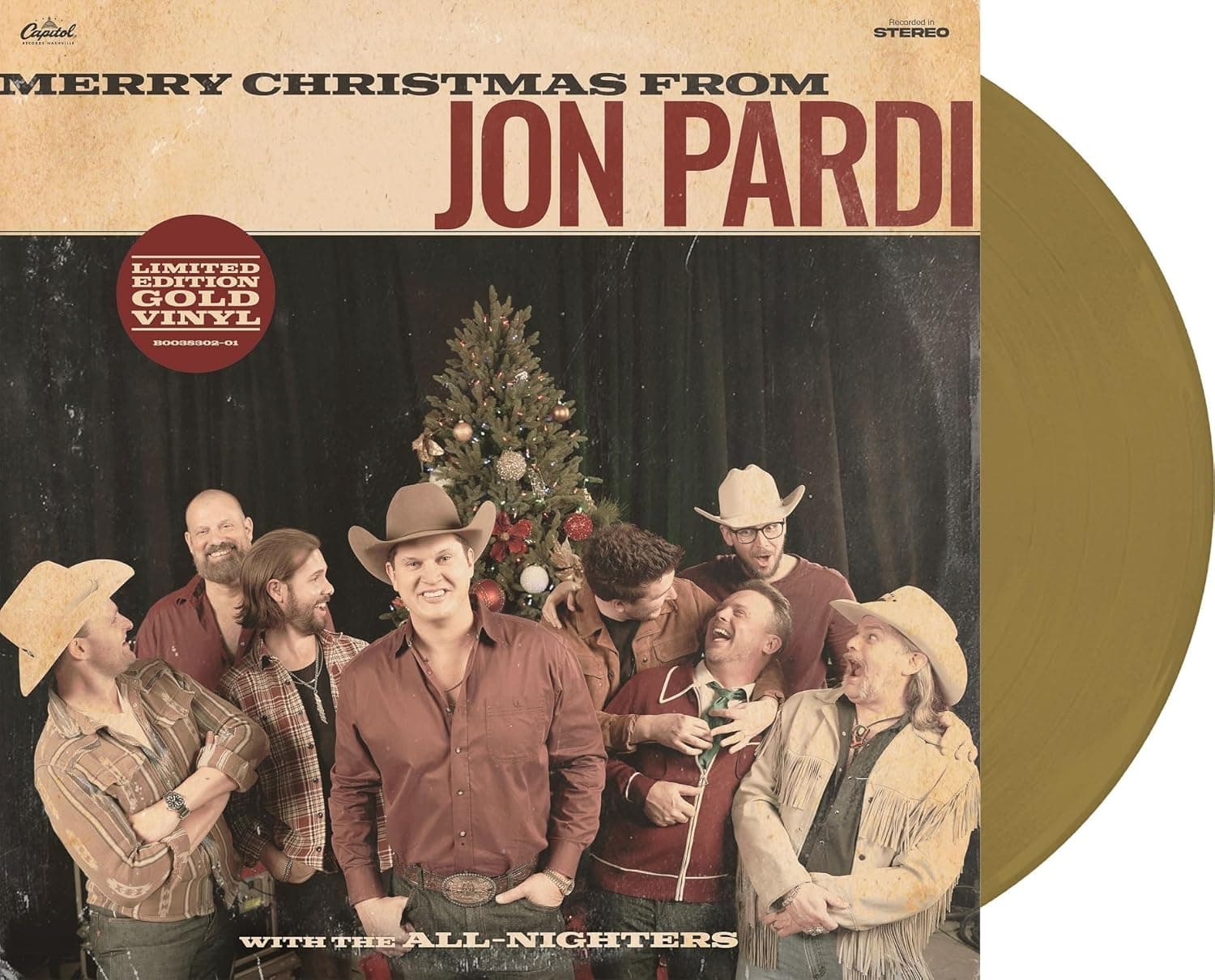 MERRY CHRISTMAS FROM JON PARDI (GOLD VINYL) por Jon Pardi — capa do álbum